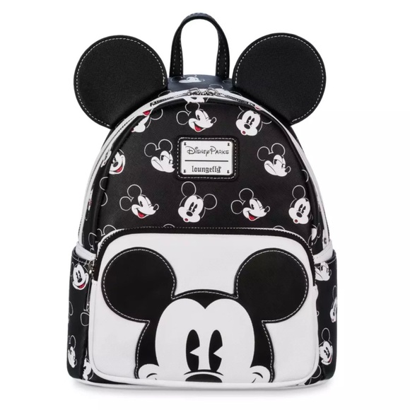 Loungefly Disney Parks Mickey Mouse Black and White Mini Backpack - Picture 1 of 5
